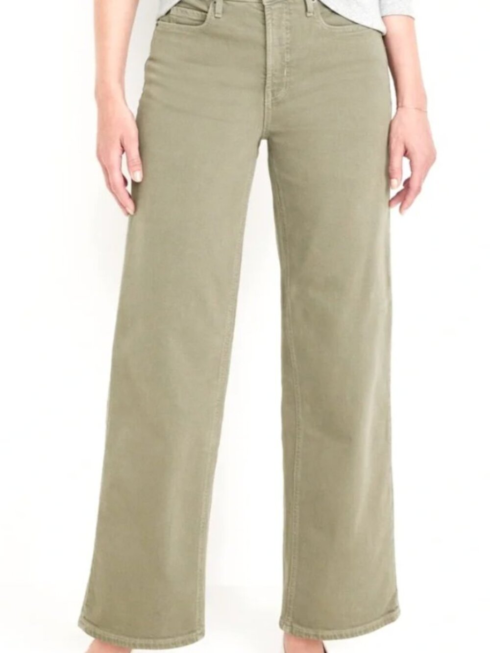 Green Extra High-Waisted Sky-Hi Wide-Leg Jeans